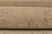 Revêtement mural de salle de sport imperméable en liège naturel effet feuille d'or, papier peint texturé moderne de luxe et durable pour appartements et hôtels
