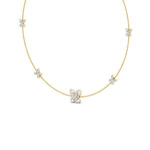 Collier avec pendentif en or CVD 0,30 ct avec diamant de laboratoire motif papillon, certifié, élégant, bijoux fins, cadeau pour femme - Product Image 2