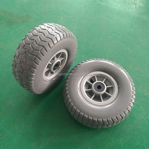 Nouveau <span class=keywords><strong>pneu</strong></span> 9x3.50-4 en mousse PU 9x350-4 sans crevaison avec roulement <span class=keywords><strong>à</strong></span> billes pour les industries de vente au détail - Product Image 5