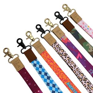 Hot Selling High Quality Sublimation Printing Leather <b>Polyester</b> <b>Lanyards</b> - Product Image 1