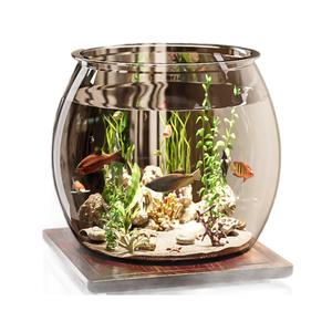 Akuarium Meja Kecil untuk Rumah Tangga, Hidroponik Tanaman, Mangkuk Ikan Mas, Akuarium Plastik Transparan, Budidaya Ikan Mini Indoor Tanpa Perawatan - Product Image 2