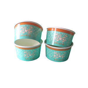Kualitas tinggi sekali pakai 6oz kertas dinding tunggal cangkir Gelato dengan tutup tahan air Logo kustom dan desain untuk es krim - Product Image 6