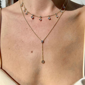 Collar Gargantilla Oasis con Colgante de Plata de Ley 925 con Circonita Cúbica, Diseño Clásico de Gemnel - Product Image 1