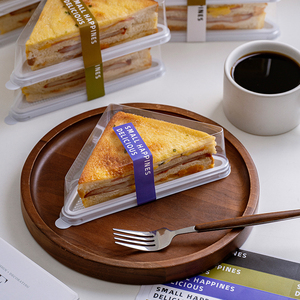 Dùng Một Lần Tam Giác Container Nhỏ Nhựa Pet Bánh Sandwich Bao Bì Hộp Thực Phẩm Bánh Cupcakes Bánh Mì Bánh Sandwich Takeaway Container - Product Image 1