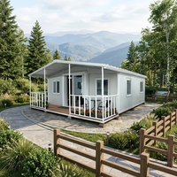 Maison conteneur extensible à double aile, bâtiment préfabriqué portable pour camp de travailleurs, bureau de chantier, projet de logement d'urgence