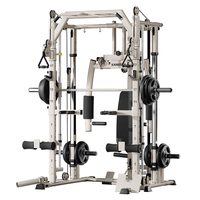Máquina Smith Multifuncional KST Todo en Uno con Sistema de Poleas y Cable Crossover para Gimnasio en Casa, Estructura de Soporte y Equipo de Fitness