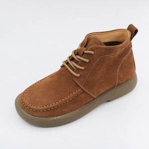 2026 New Style Men's <b>Boots</b> for Autumn&<b>Winter</b>-British Retro Cowhide Outdoor Ankle <b>Boots</b> Fashionable Comfortable Men's <b>Work</b> <b>Boots</b> - Product Image 4