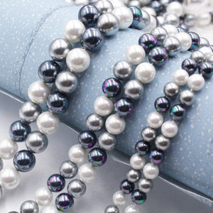 Collier en <span class=keywords><strong>perles</strong></span> de coquillage multicolores de 8 mm, collier en <span class=keywords><strong>perles</strong></span> de style chinois, vente en gros de <span class=keywords><strong>perles</strong></span> - Product Image 3