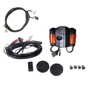 Compresseur d'air portable 12V en métal à double cylindre pour voiture, robuste et compact, 150 PSI, avec accessoires