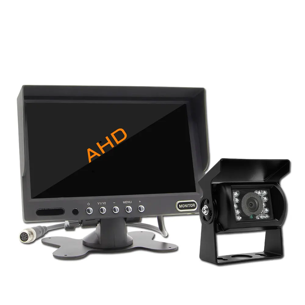 1080P 7 inch AHD TFT LCD Rearview Mirror Moniteur Reverse Security Camera Car Monitor System Kit For Bus Truck Coach