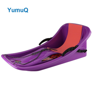 YumuQ Traîneau à neige en <span class=keywords><strong>plastique</strong></span> d'hiver avec <span class=keywords><strong>frein</strong></span>, Traîneau à neige en <span class=keywords><strong>plastique</strong></span> pour sports de plein air dur avec dossier - Product Image 3