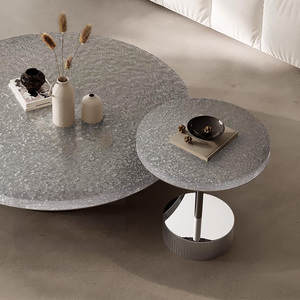 Gainsville Furniture <span class=keywords><strong>table</strong></span> basse ronde en acrylique avec <span class=keywords><strong>design</strong></span> en cristal et vagues, style moderne et clair - Product Image 4