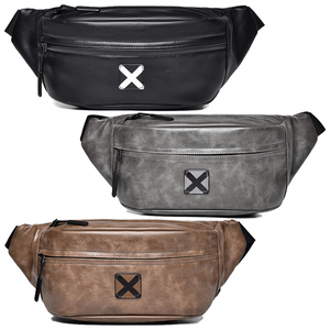 Petit décontracté garçon téléphone portable en cuir PU <span class=keywords><strong>Sport</strong></span> côté poitrine fronde bandoulière bagages voyage épaule Messenger sac pour hommes femmes - Product Image 2