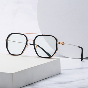 TJ823 New Arrival Double-Beam Square Anti Blue Light Metal Optical Glasses <strong>Frames</strong> Men Women Fashion Computer Eyeglasses 2024 - Product Image 1