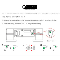 Boîte de verrouillage à combinaison numérique pour clés de voiture/boîte de verrouillage par mot de passe de téléphone pour magasin de sport