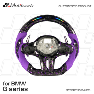 Volante de Fibra de Carbono Forjado Personalizado en Color Morado para BMW M340i M440i M550i G20 G21 G22 G30 G31 X3 X4 X5 X6 X7 M2 M3 M4 2017-2026 - Product Image 2
