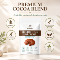 Qbioflex Promotion : Poudre d'extrait de champignon et Poudre de cacao chaud pour favoriser le sommeil et favoriser le calme – Complément alimentaire