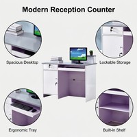 Comptoir de réception en bois moderne et luxueux, multi-usages, pour hôpital et centre commercial - Mobilier commercial écologique