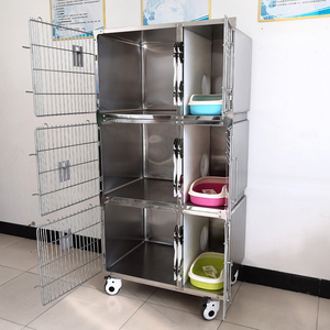 USMILEPET Yeni Tasarım Sürdürülebilir Sağlam 304 Paslanmaz Çelik Kedi Bakım Kafesleri Evcil Hayvan Hastanesi Veteriner Kullanımı İçin - Product Image 4