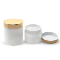 Prix d'usine, pots en PET transparents de haute qualité de 50 ml à 250 ml, pots en plastique de qualité alimentaire avec couvercle doré