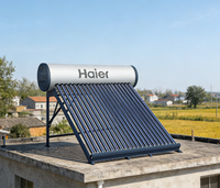 En stock et prêt à être expédié, chauffe-eau solaire électrique Haier en promotion, non pressurisé, 200L, à tubes sous vide, pour usage domestique extérieur