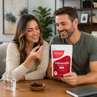 Orcas OEM Marque Privée Astaxanthine en Gélules Molles 12mg Huile MCT Microalgues Complément Alimentaire 60 Gélules 2 par Jour Durée de Conservation 36 Mois