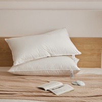Oreiller de massage en duvet blanc et plumes d'oie, certifié ISO9001, le plus populaire, avec support personnalisé en coton et garnissage doux