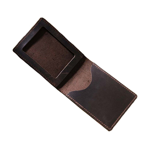 Porte-cartes en cuir véritable rétro vintage pour homme et femme pour permis de conduire Sac d'immatriculation de véhicule - Product Image 2