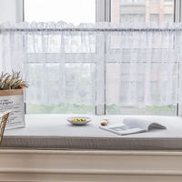 Innermor Personnalisable Blanc Dentelle Tulle Demi-Transparent Court Porte Rideau Décor À La Maison Fenêtre Rideaux