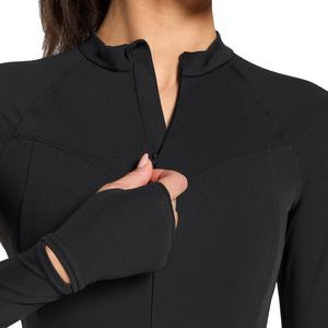 Chaqueta Deportiva con Cremallera y Logotipo de Diseño Personalizado, Chaqueta de Yoga de Manga Larga a Precio Bajo, Talla Grande, Ecológica, para Actividades de Fitness, para Mujer - Product Image 5