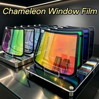 Film solaire pour pare-brise de voiture, bleu caméléon, VLT 60%, protection solaire, anti-UV 99%, rouleau de film solaire anti-UV, 1,52*30m/rouleau