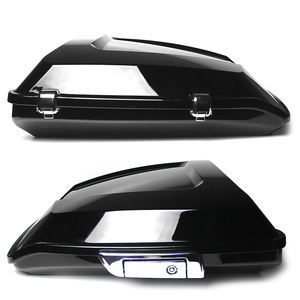 Slim סגנון למעלה מקרה פלסטיק אופנועים קצוץ Trunk חבילת תיבת אחורי עבור הארלי דוידסון סיור - Product Image 2