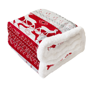 <span class=keywords><strong>Couverture</strong></span> <span class=keywords><strong>de</strong></span> Noël 100% Polyester Douce et Chaude, Double Couche Sherpa Flanelle, Écologique, Cadeau pour Toutes les Saisons, Remises <span class=keywords><strong>de</strong></span> Fêtes - Product Image 1