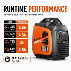 Générateur numérique Efurden 4300 Watts 120V 60Hz 4 temps à essence portable avec démarrage par lanceur pour bateau F - Disponible en stock - Product Image 5