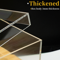 Grandes boîtes de rangement carrées en plastique transparent de qualité alimentaire, boîtes de présentation, vente en gros pour fabricants, impression et personnalisation sur mesure