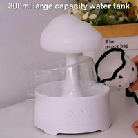 Humidificador de Aire con Bluetooth, Música y Sonido de Lluvia, Mini Humidificador de Escritorio para el Hogar, Luz Nocturna Ambiental con Siete Colores Degradados