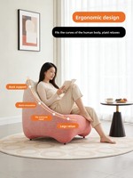 Fauteuil de loisirs moderne en forme de chat, style minimaliste, avec housse en tissu artistique, pour salon, motif dessin animé
