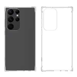 Neue Produkte für Samsung S24 S23 klare Kristall-TPU-Handyhülle mit Kamerenschutzhülle für Samsung Galaxy S23 Ultra