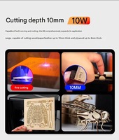 Graveur laser portable YHS LASER pour plastique et cuir, machine de gravure laser de bureau 2,5 W, 5 W, 10 W avec purificateur de fumée