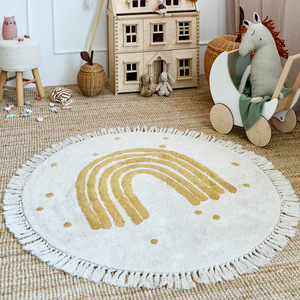 Gran oferta Cachemira moderno de lujo de alta calidad <span class=keywords><strong>lavable</strong></span> piso redondo hogar habitación de los niños <span class=keywords><strong>alfombra</strong></span> - Product Image 4