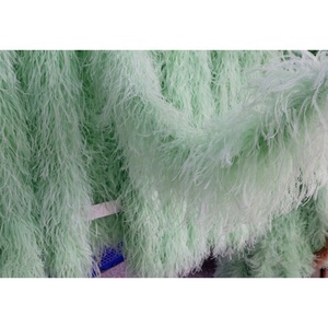 Boa de Plumas de Avestruz Teñidas de 10 Capas, Color Dorado, Rojo y Marfil, 2 Metros de Largo, para Manualidades, Vestidos de Mujer, Carnaval, Fiesta, Xinyuling - Product Image 6