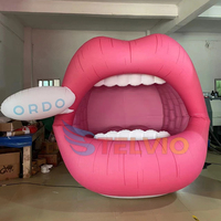 Modèle de bouche gonflable géant Lèvre gonflable Modèles à lèvres rouges sexy Modèle de grande bouche gonflable pour la publicité extérieure
