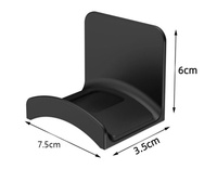 Support mural multifonctionnel sans perçage pour casque de jeu, à fixer sous la table, gain de place, avec crochet de rangement
