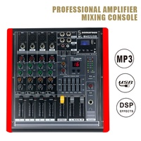 Console de DJ numérique portable professionnelle LAIKESI ML-M402 avec mixeur USB pour le chant en direct transfrontalier, mixeur audio 4 canaux