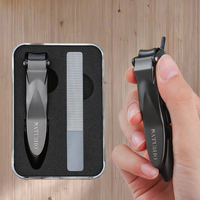 Coupe-ongles en acier inoxydable de haute qualité 5 en 1 avec boîte de rangement, outils de pédicure et de manucure