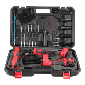 Ensemble d'outils sans fil Brushless : Perceuse <span class=keywords><strong>à</strong></span> percussion, Meuleuse d'angle, 2 machines, 2 batteries, 1 chargeur, sans clé, OEM - Product Image 3