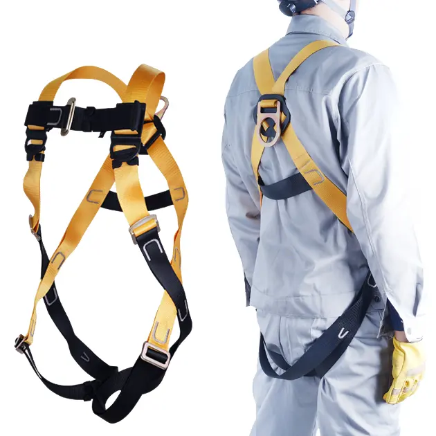 Good Price Customizable High Quality Abrasion Resistant Safety Harness Full Body Harness 10 Pieces GB6095/EN361 Polyester Steel