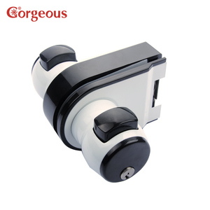 European Ball <strong>Knob</strong> <strong>Black</strong> White Zinc Alloy Glass <strong>Door</strong> Cylinder Lock Tempered Glass Durable Key Operated Anti-Theft Office Central - Product Image 3