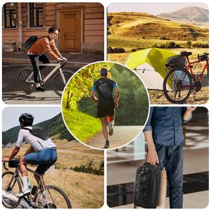 Sac de porte-bagages arrière pour vélo, sac de coffre de vélo imperméable pour vélos de route et de montagne, sac de siège arrière de vélo avec protection contre la pluie - Product Image 6