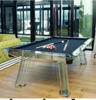 Table de billard de luxe supérieure de 8 pieds en verre trempé, personnalisée avec plateau en ardoise et coussinets en caoutchouc pour usage domestique